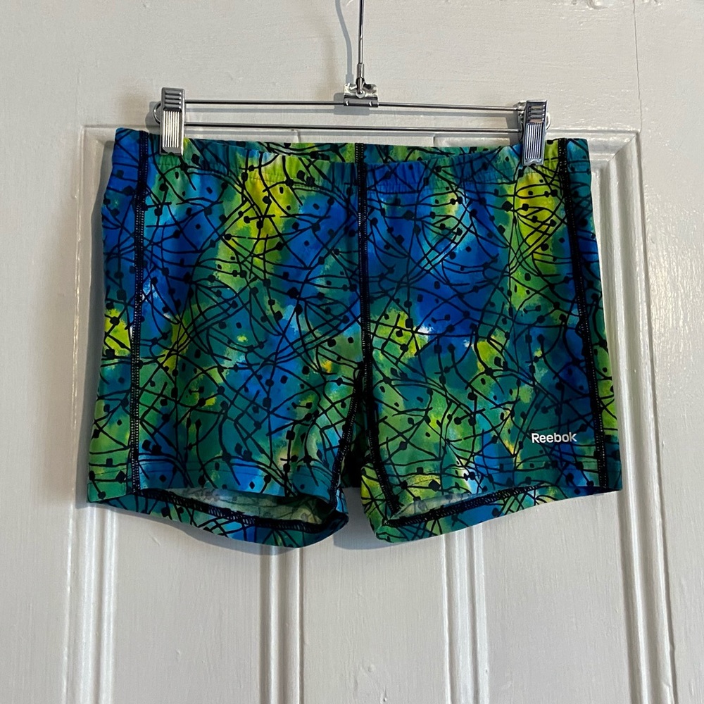 NEW Blue and Green Tie Dye Spandex / Bike Shorts